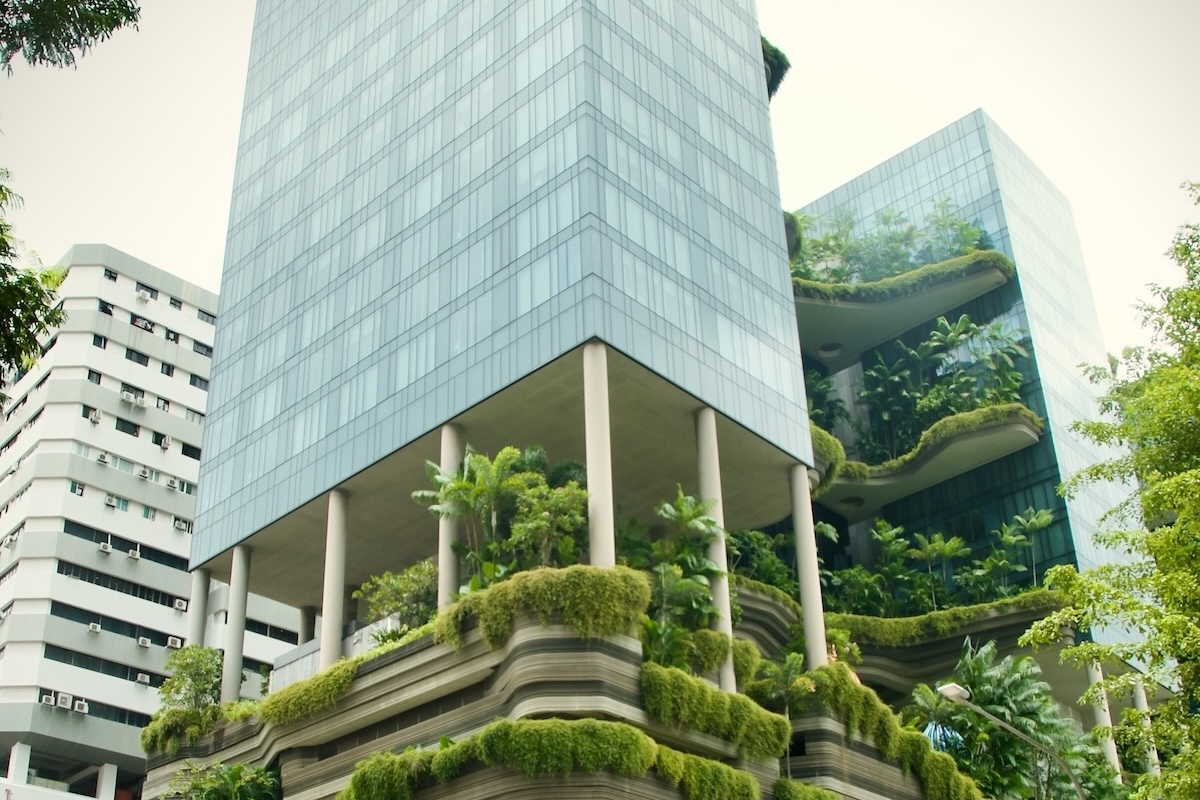 Building with gardens