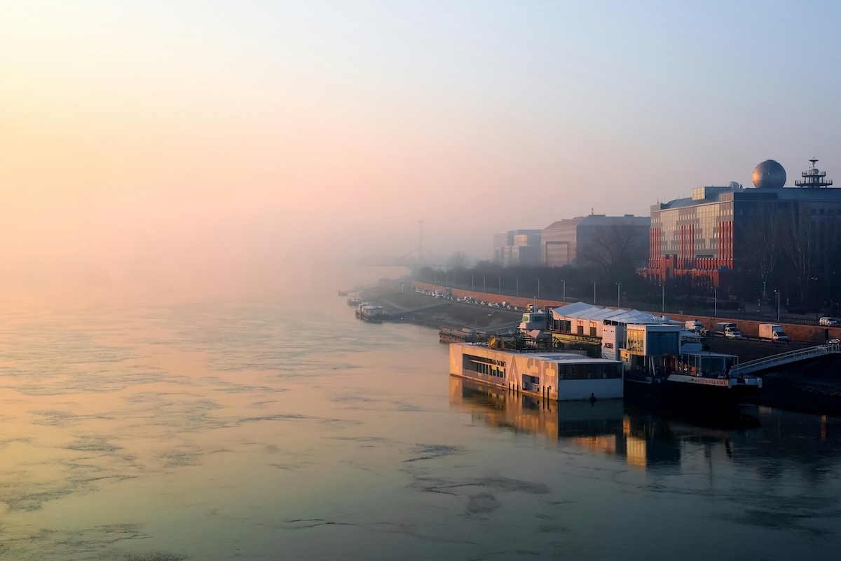 Budapest University by the river